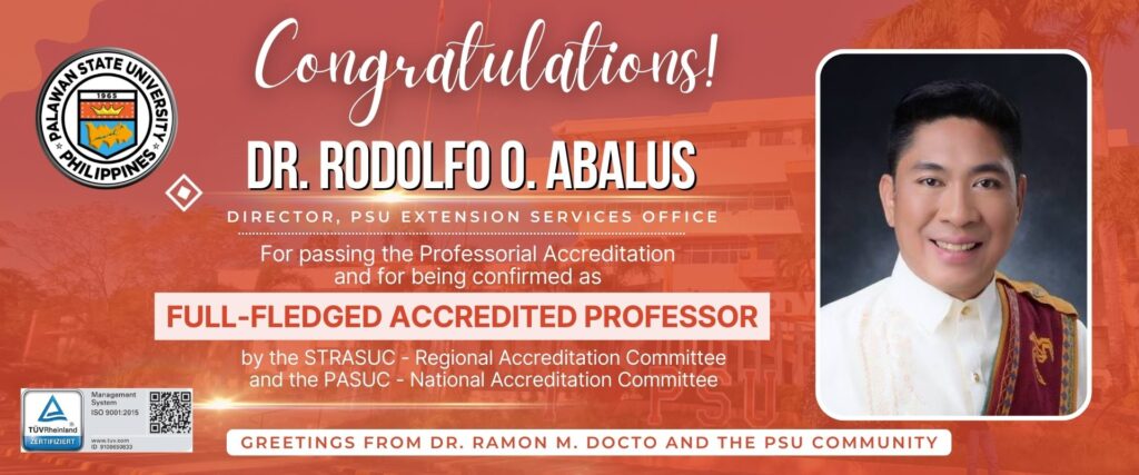 Dr. Rodolfo O. Abalus Jr. – Full-Fledged Accredited Professor | Palawan ...